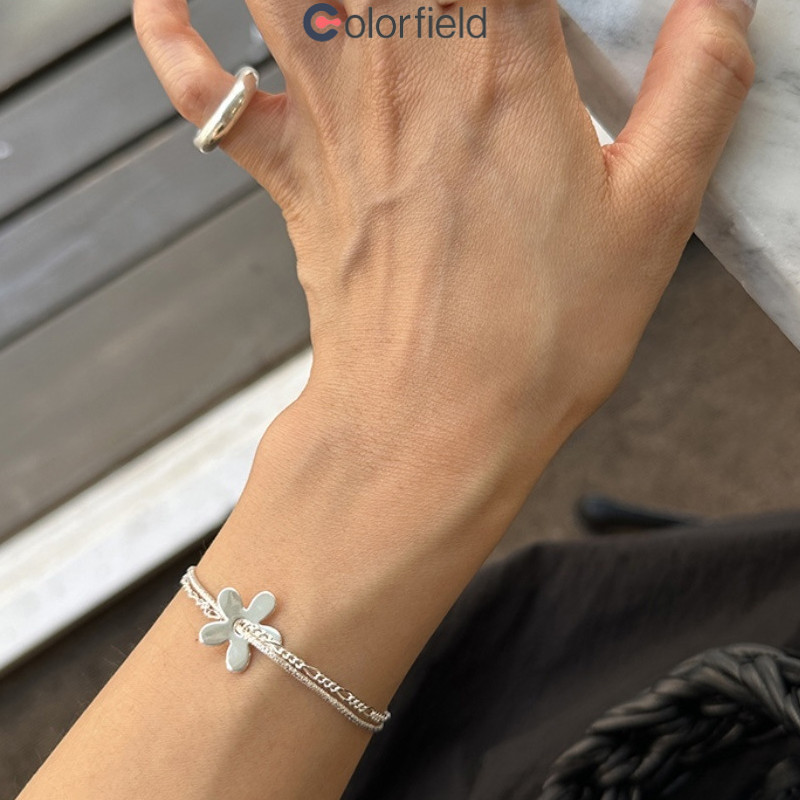 Colorfield กำไลข้อมือสองชั้นรูปหัวใจสำหรับผู้หญิง ดีไซน์เรียบง่าย อ่อนโยน น่ารัก-COD💖 - รูปที่ 5