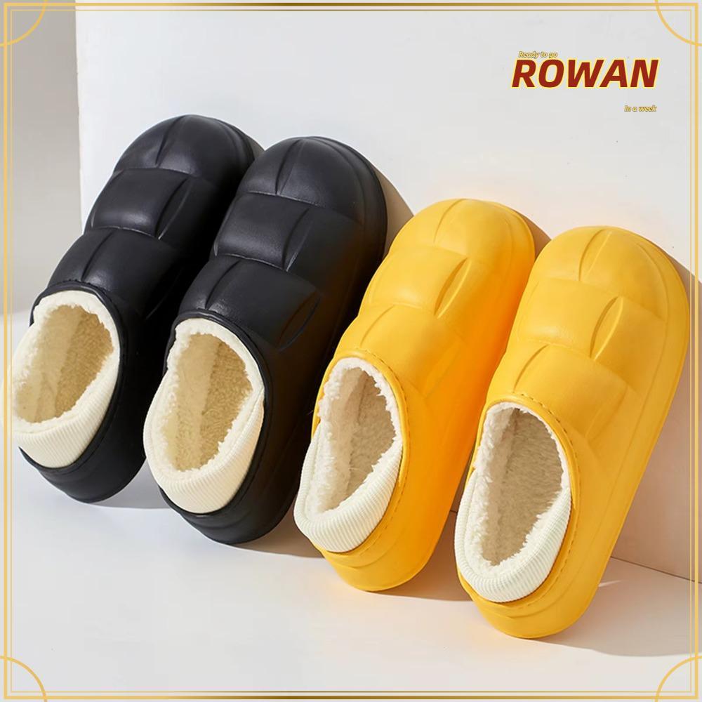 ROWANTH รองเท้าแตะผ้าฝ้ายหนาสำหรับฤดูหนาว ออกแบบมาเพื่อกันลื่น ยืดหยุ่น ระบายอากาศได้ดี เหมาะสำหรับทั้งผู้หญิงและผู้ชาย