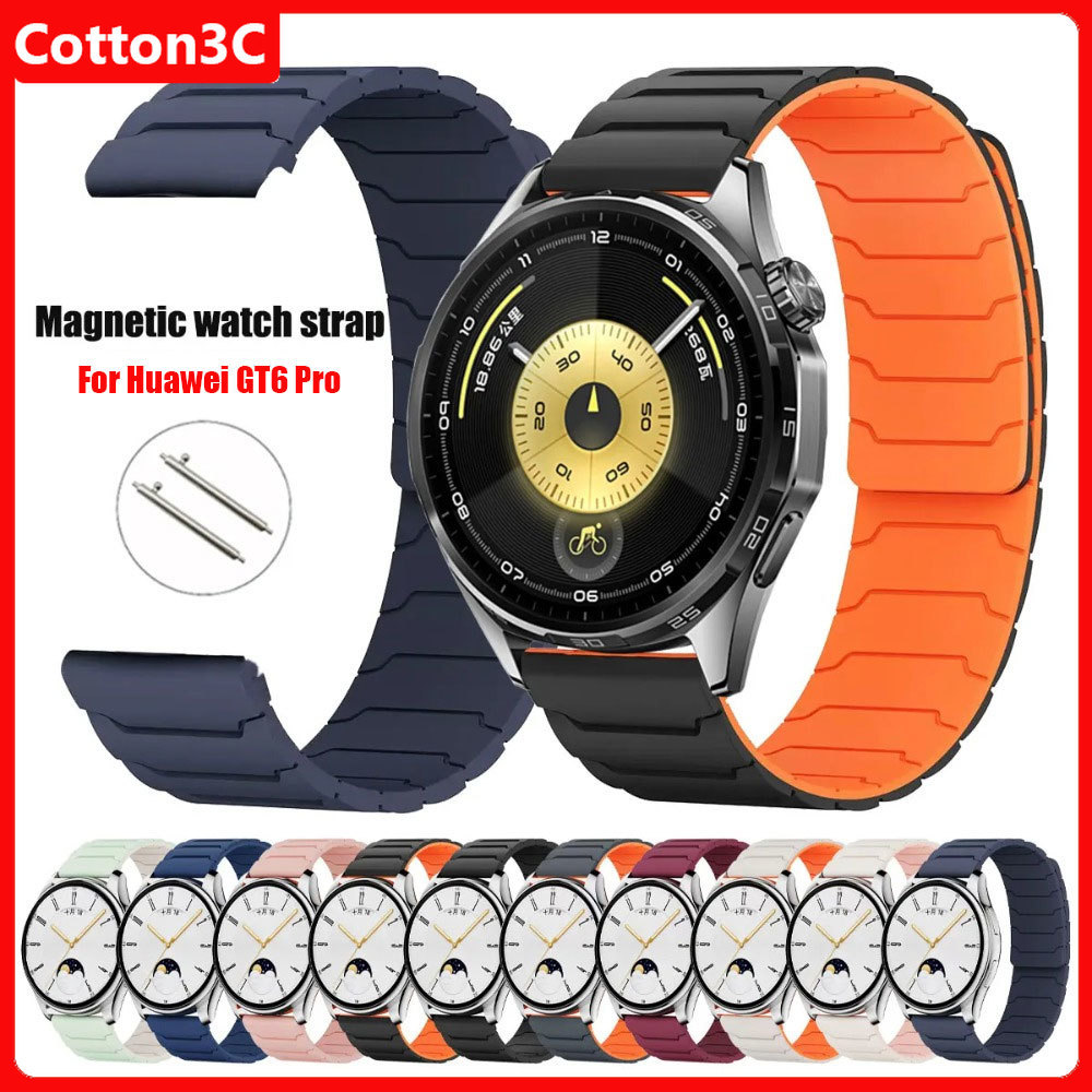 สายซิลิโคนแม่เหล็กสําหรับ Huawei นาฬิกา GT6 pro 46 มม.สําหรับ Huawei นาฬิกา GT6/GT5 46 มม.สายนาฬิกา
