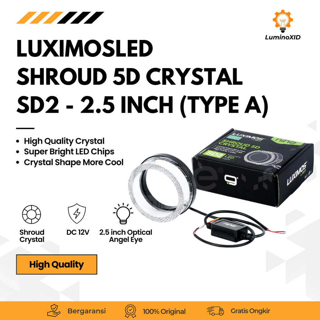 1 ชิ้น Shrud BMW 2.5 นิ้ว Bilined Crystal Angel Eyes 5D 100 + โหมดโดย App RGB SD2A - LUXIMOS