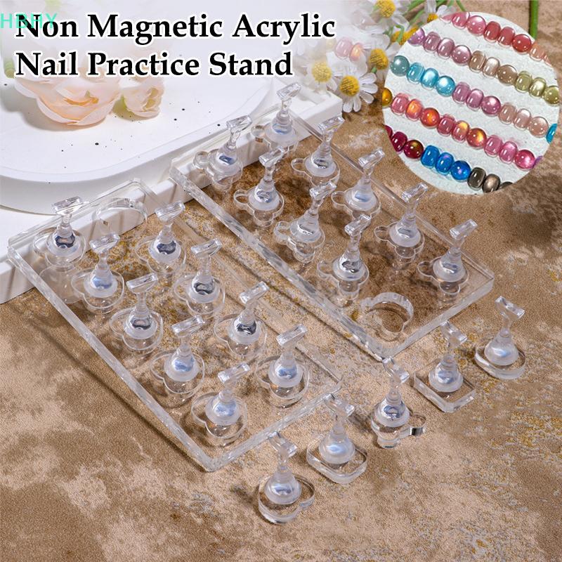 Non-Magnetic อะคริลิคการ์ตูนหมี Love Shape เล็บขาตั้งปลอมสําหรับ Eye Gel กดบนเล็บขาตั้งจอแสดงผลผู้ถือเคล็ดลับ