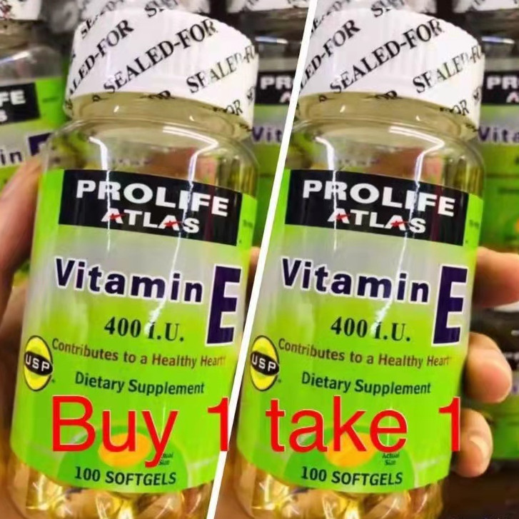 COD Prolife Atlas Vitamin E 400IU 100 ชิ้น ซอฟท์เจล