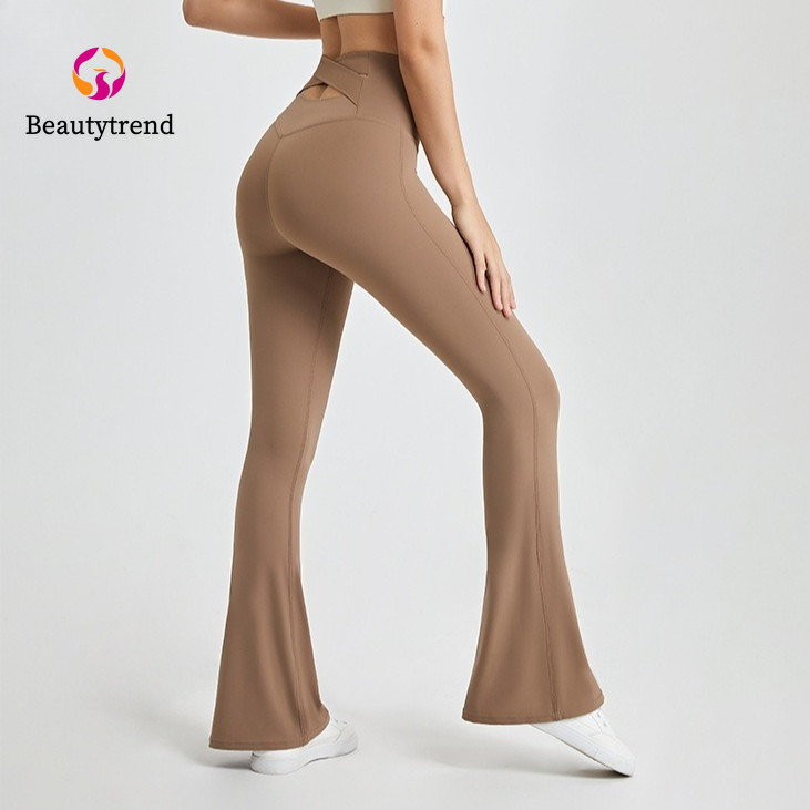 【Beautytrend】Sports Yoga Pants With Wide Leg Design For Outdoor Sports Mountaineering