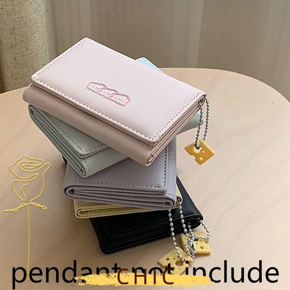 CHIC กระเป๋าสตางค์PU ขนาดมินิ ดีไซน์INS พร้อมพับ3ช่อง เหมาะสำหรับทุกโอกาส