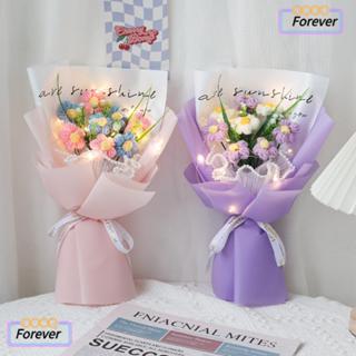 ตลอดไป ช่อดอกไม้โครเชต์, มือถักของขวัญรับปริญญา ช่อเรืองแสง,…