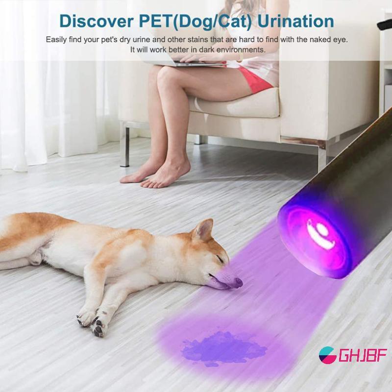 GHJBF] 3W 365ned ไฟฉาย UV USB ชาร์จไฟฉายสัตว์เลี้ยงปัสสาวะ Tinea Original Ore คอเต่า Scorpion Invisi