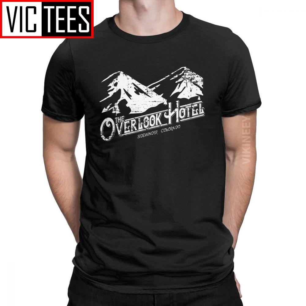 การจัดส่งภายใน 24 ชั่วโมง The Overlook Hotel T Shirt Men Cotton Funny Tshirt O Neck The Shining Step