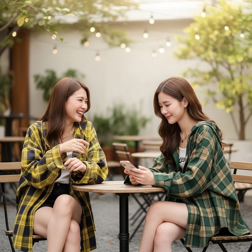 เสื้อกันหนาวมีฮู้ดทรงเสื้อเชิ้ตแขนยาว ปลายแขนติดกระดุมปรับระดับได้ตามใจ