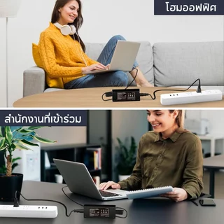 HP Laptop 65W 45W 19.5V 3.33A หัว 4.5 x 3.0 mm ที่ชาร์จโน้ตบุ๊กสำรอง อะแดปเตอร์ไฟ หัวสีน้ำเงิน ใช้กับ