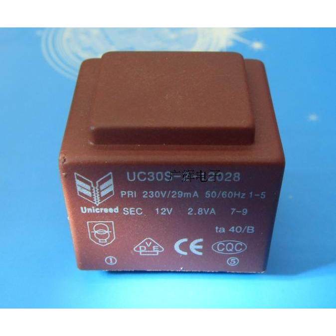 UC30S-2-12028 สามารถซีลหม้อแปลง 230V ถึง 12V 2.8VA
