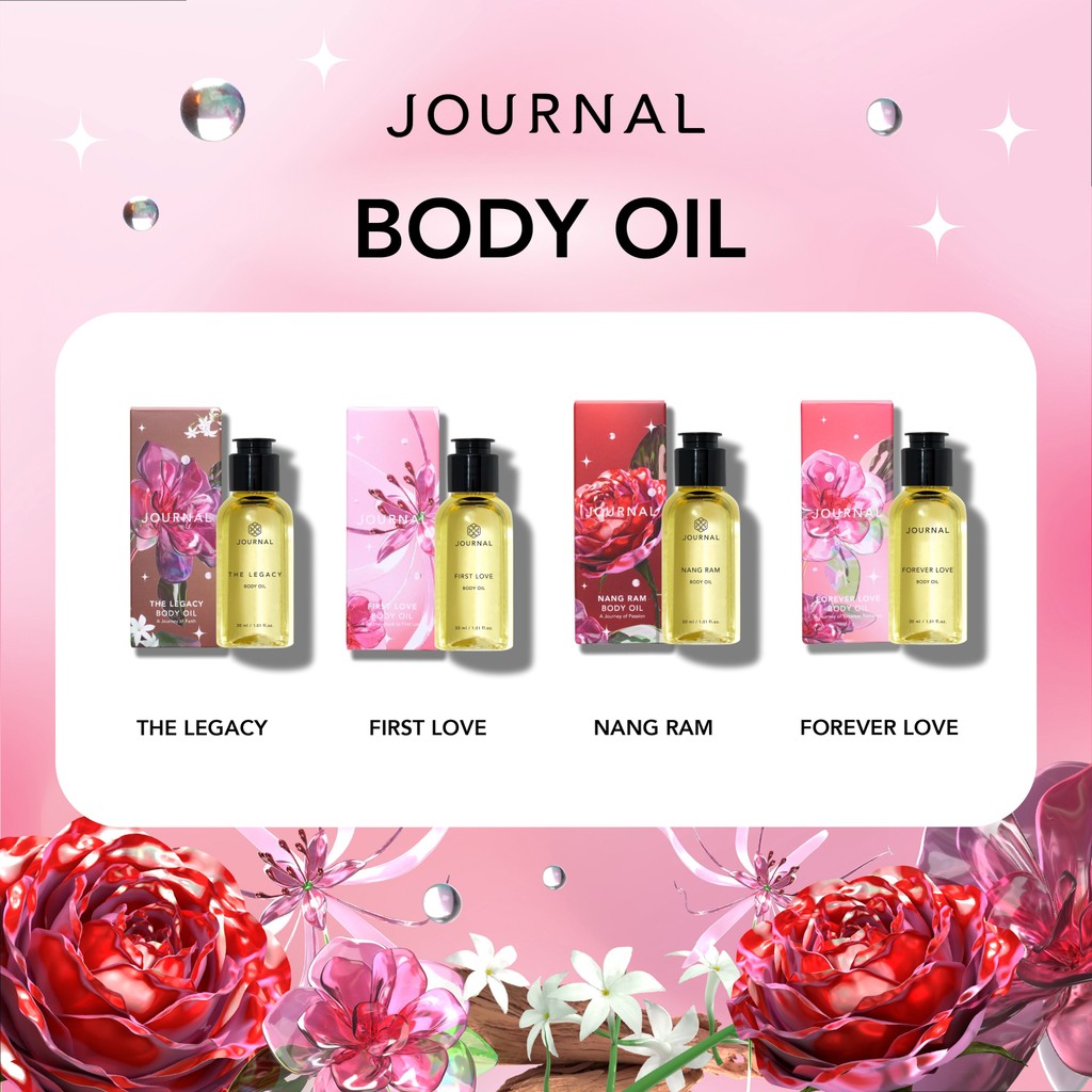 Journal Body Oil Wonder 30 ml (เลือกกลิ่นได้) บดดี้ออย ออยล์บำรุงผิวเนียนนุ่ม ชุ่มชิ้น กลิ่นหอมติดผิว
