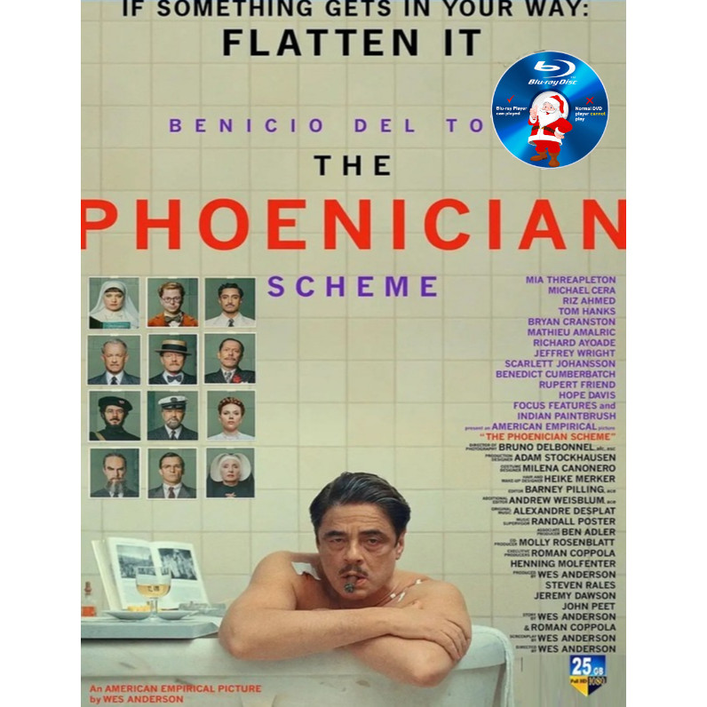 E-BLURAY The Phoenician Schem 2025 ATMOS 7.1 Comedy/Adventure Benicio Del Toro Mia Threapleton MOVIE