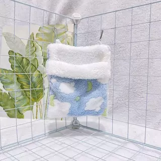 BIANPA เปลญวนหนูแฮมสเตอร์, อบอุ่นสบายชูการ์เครื่องร่อนถุงนอน, Soft Plush Star รูปแบบหนูถุงนอนสัตว์เลี้ยง Swing กระเป๋า