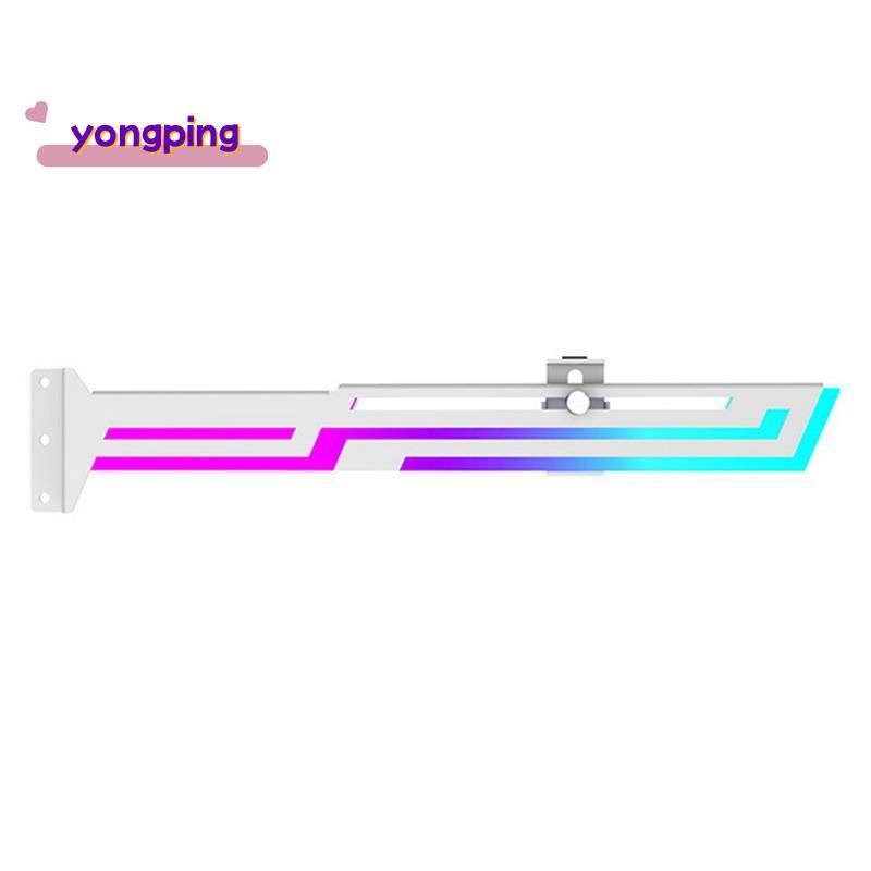 ARGB กราฟิกการ์ด GPU ผู้ถือ GPU รั้งรองรับปรับความสูงแนวนอน GPU Bracket AURA SYNC GPU Video Card Hol
