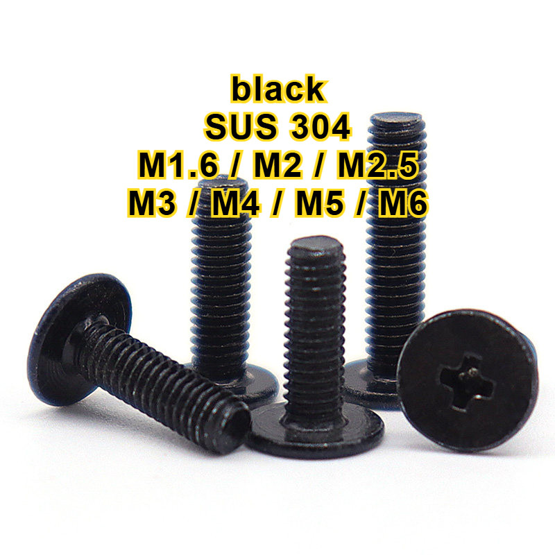 สกรูสแตนเลส 304 หัวจมบาง ร่องกากบาทตีลข้ามสกรูหัวแบน   (304 Low Profile Flat Head Phillips Screw) | 
