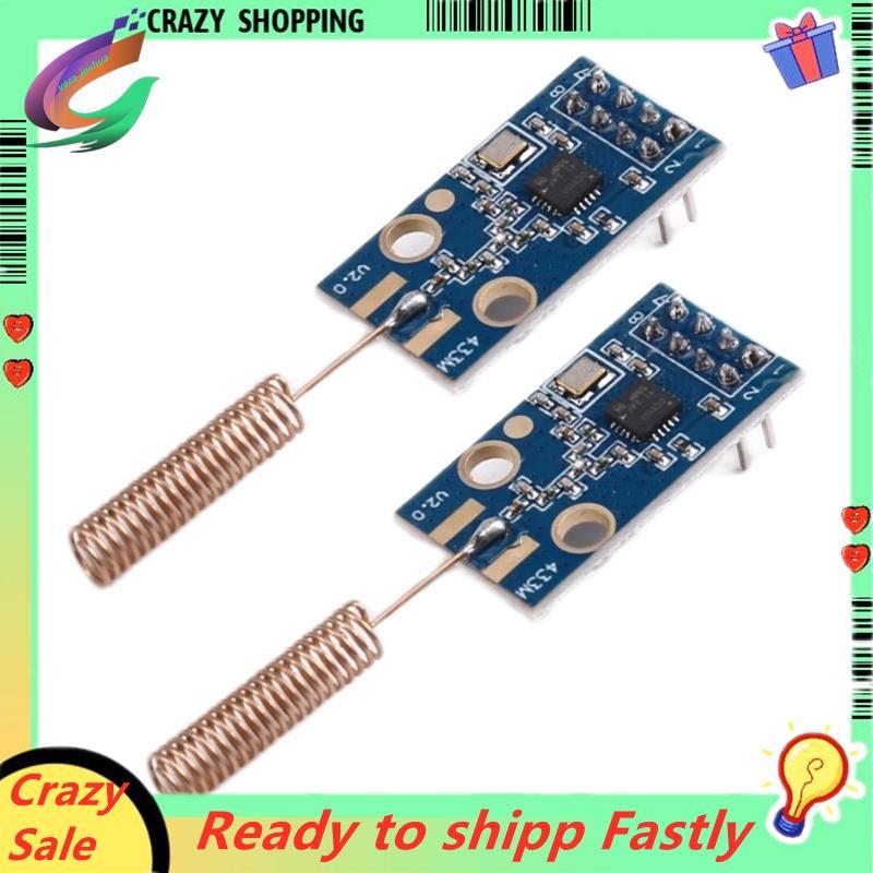 2 ชิ้น CC1101 โมดูลไร้สาย 433MHz บอร์ดส่งสัญญาณระยะทางโมดูลรับส่งสัญญาณไร้สาย