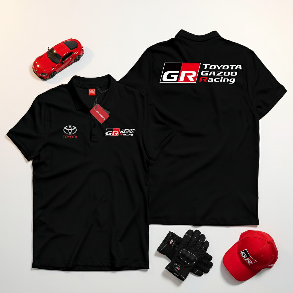 🌾 SAKAZUKI เสื้อโปโล TOYOTA GUZO RACING GR Sport เสื้อคอปกผู้ชาย Distro Wangki ยานยนต์ JDM
