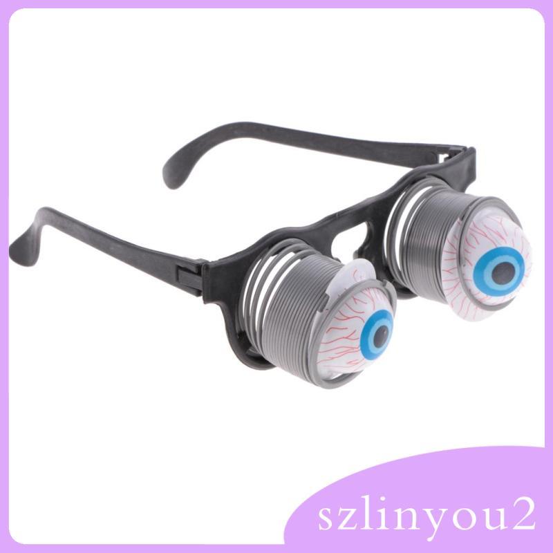 [szlinyou2] Pop Out Eyeball Glow in The Dark Vampire Fangs ชุดฮาโลวีนปาร์ตี้ตลก