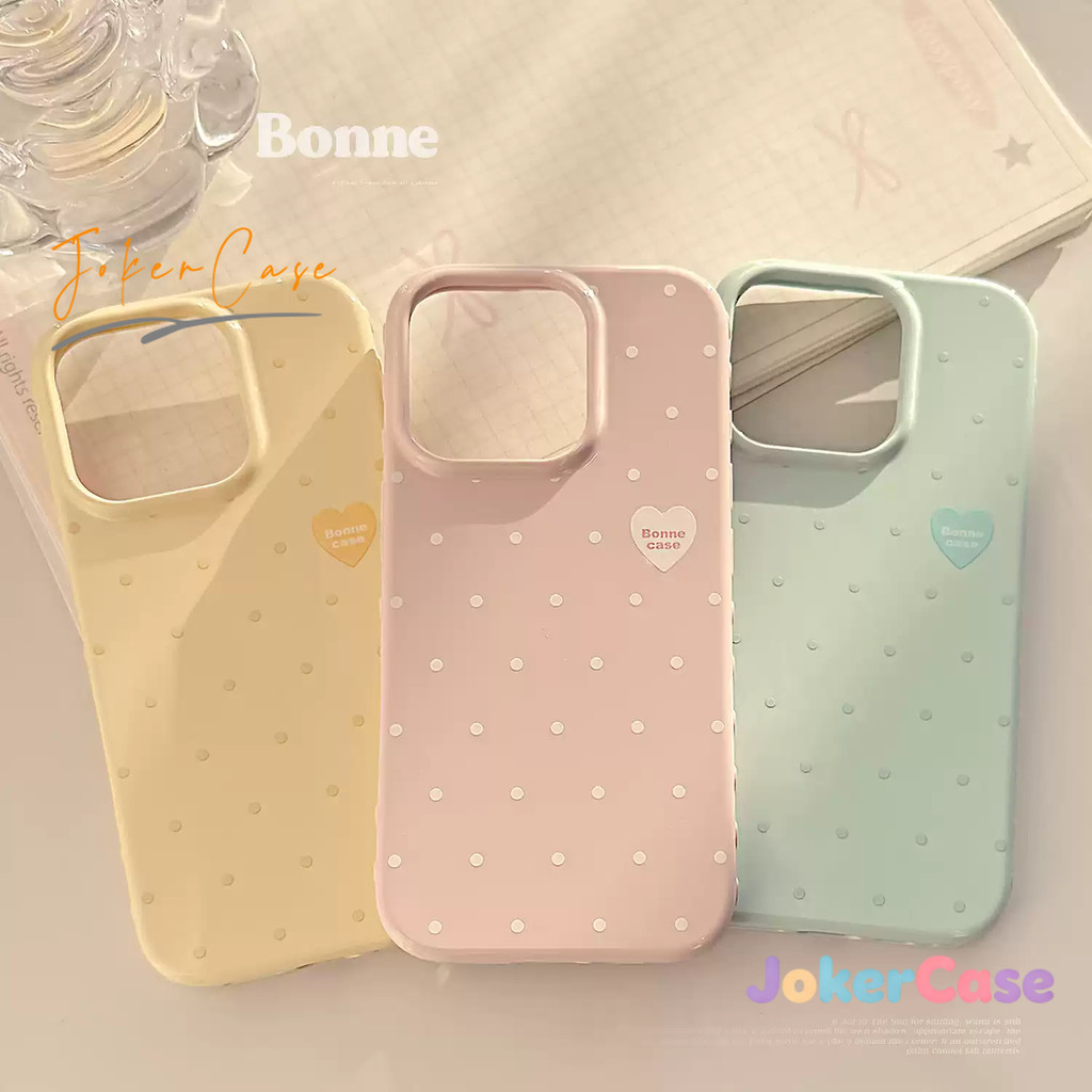 เคสไอโฟน 17 เคสสำหรับ iPhone 11 17 13 16 15 14 12 Pro Max 15 Pro 16 14 15 Plus 16E เคสโทรศัพท์ลายจุดเรียบง่ายและน่ารัก