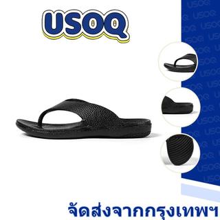 USOQ Flip-flops รองเท้าแตะฤดูร้อน พื้นรองเท้า PVC หนา กันลื่น เหมาะสำหรับการเล่นกีฬา รองเท้าแตะกลางแจ้ง ป้องกันการลื่นไถ