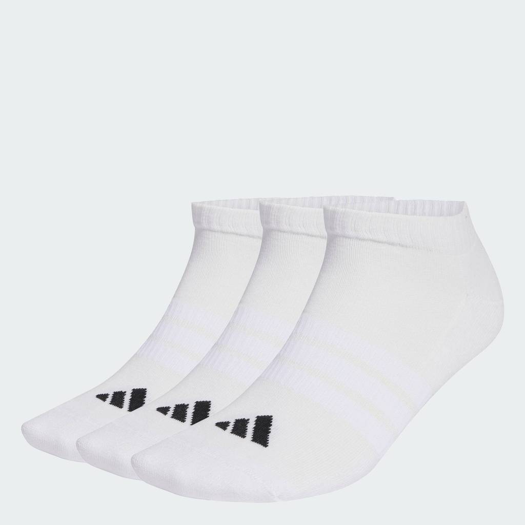 adidas Lifestyle Cushioned Essentials Low Cut Socks 3 Pair Pack Unisex White JZ0535