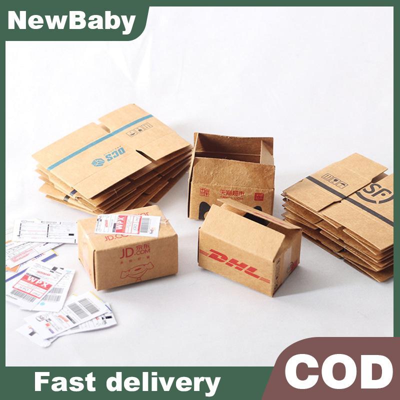 NEWBABY 1Set Carton Express Carton 1:12 Dollhouse Miniature Express Box Decor TH