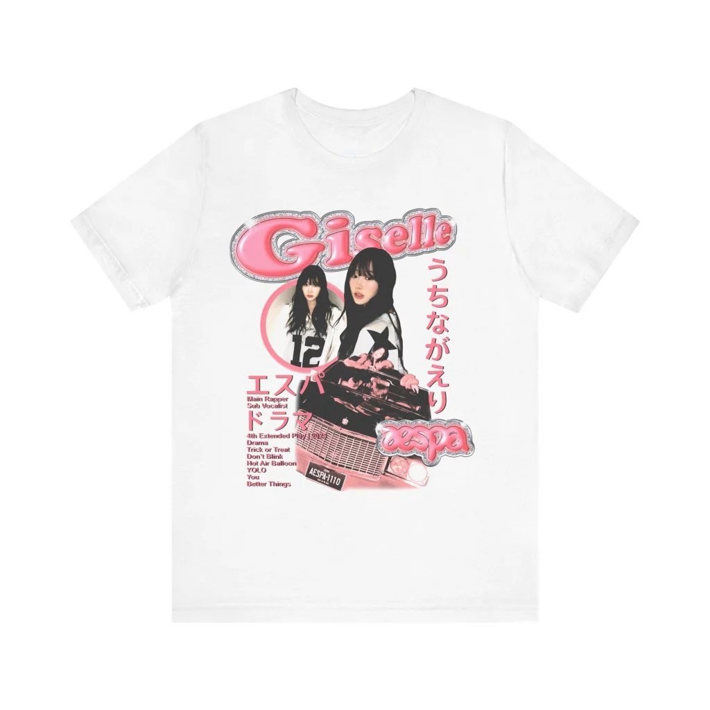 Aespa Giselle ร้อน Mess Tee Aespa เสื้อ Kpop เสื้อ Kpop Merch Kpop ของขวัญสําหรับเธอหรือเขา Aespa แฟ