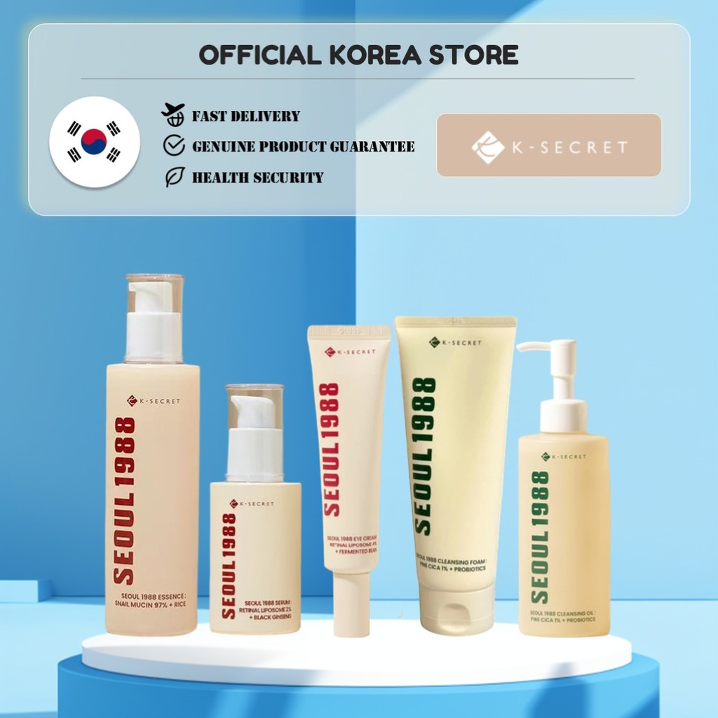 [K-SECRET] SEOUL 1988 Skincare Collection – Essence, Serum, Cream, Eye Cream & Cleansing / จากเกาหลี