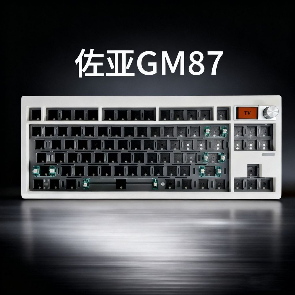 [คลังสินค้าพร้อม] Zoya GMK87 ชุดคีย์บอร์ดเชิงกลแบบกําหนดเองแบบไร้สาย โครงสร้างปะเก็นพร้อมหน้าจอลูกบิ