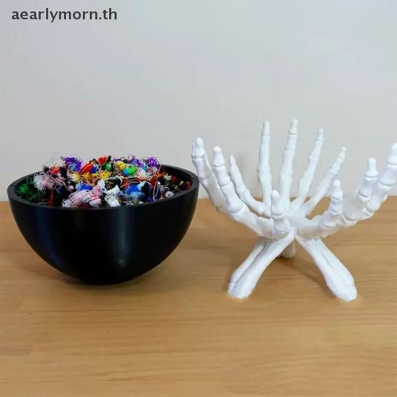 AA Halloween Candy Bowl Gothic Skeleton Hands Candy Storage Holder Multifunctional Halloween Organiz