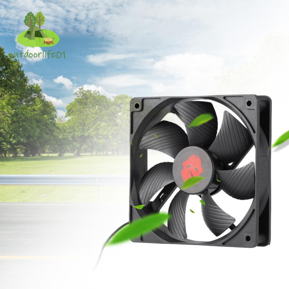 12 ซม.ใหญ่ 4 พินความเร็วสูงพัดลมแชสซีเดสก์ท็อป 12V เคสคอมพิวเตอร์หม้อน้ํา Cooler [edoorlife01.th]