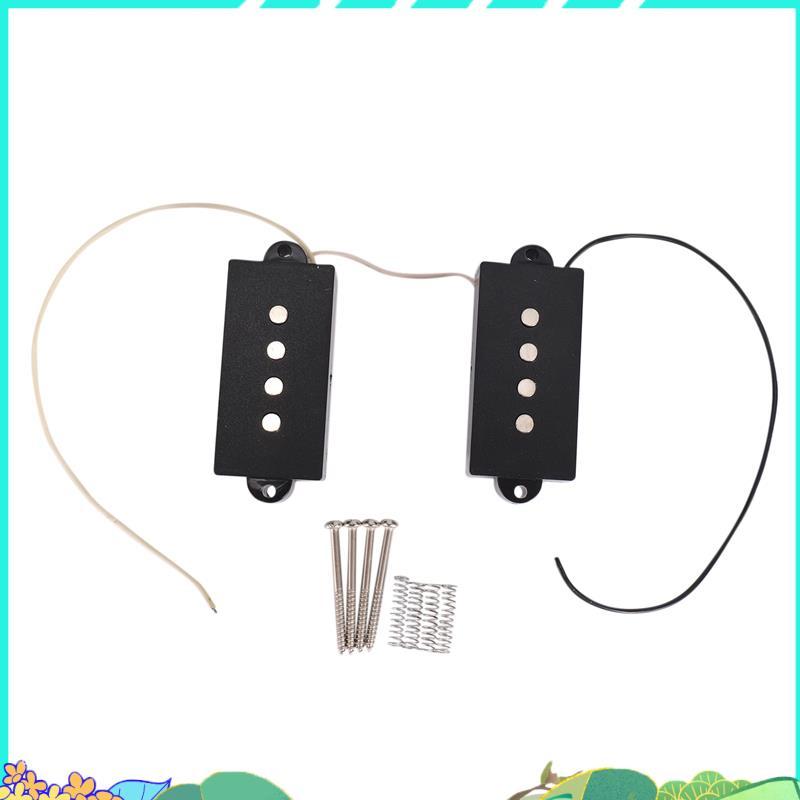Pb Pickup Humbucker Pickup สําหรับส่วนกีตาร์ทดแทน 4 สาย สีดํา