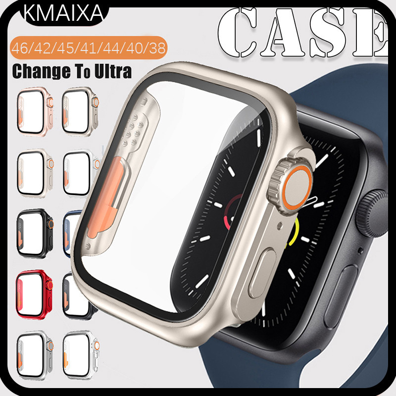 กระจกนิรภัยพีซีเคสสําหรับ ฉันดู แอปเปิล ดู 46มม.40มม.41มม.44มม.45มม.42มม.38มม.ชุด11 10 9 8 7 6 5 4 กับ 3 2ป้องกันหน้าจออุปกรณ์เสริมปกกรณีนาฬิกาสมาร์ทเปลี่ยนให้พิ