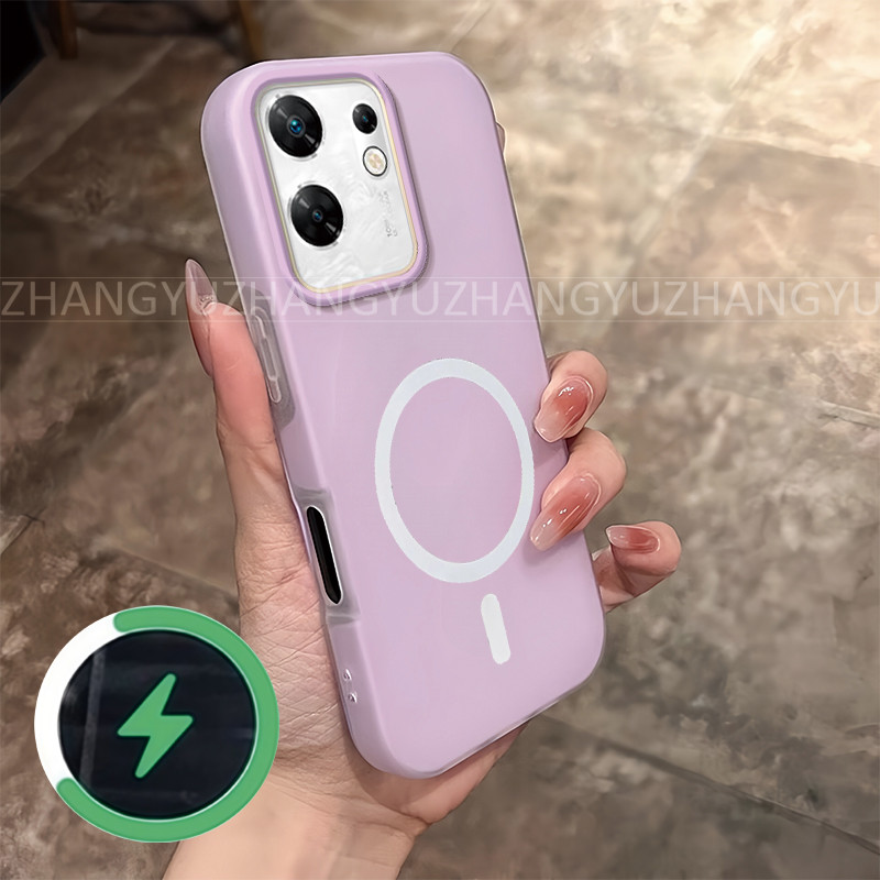 เหมาะสําหรับเคสโทรศัพท์ infinix ZER0 30 4G ใหม่กันกระแทกแม่เหล็กไร้สายชาร์จแหวนเคสโทรศัพท์ GD02