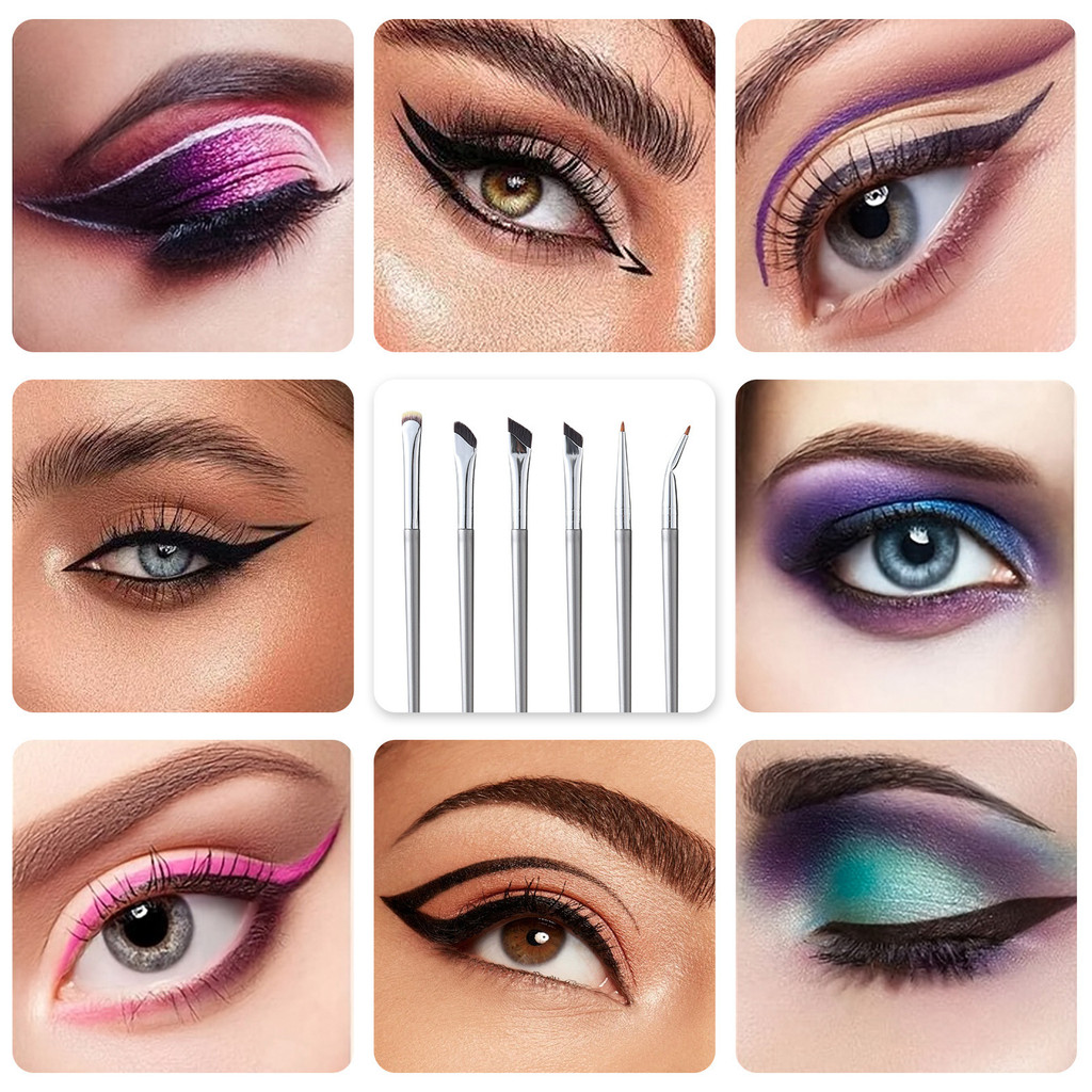 [คลังสินค้าพร้อม] Eye Brush Set Corner Eyeliner Brush Lying Silkworm Tear Groove Down to Elbow Detai