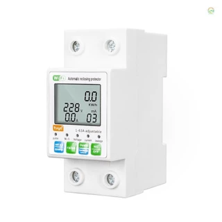 Tuya WiFi อัจฉริยะอัตโนมัติ จอแสดงผล LCD สวิทช ์ Power Meter Protections Values Settable รองรับ COD