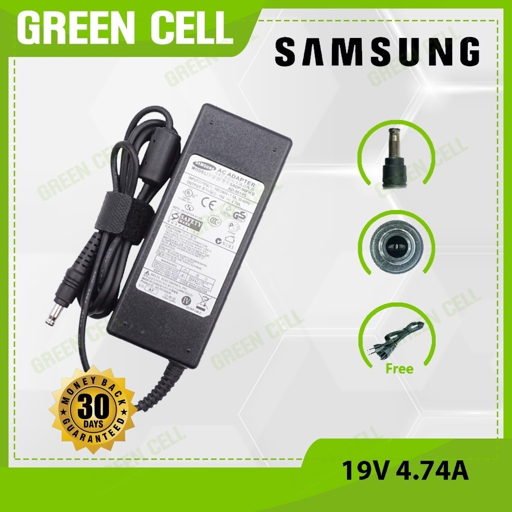 ที่ชาร์จสำหรับแล็ปท็อปซัมซุง 19V 4.74A 90W 5.5mm x 3.0mm AD-9019M RC418 RV510 RV511 RV515 RV520 RV72