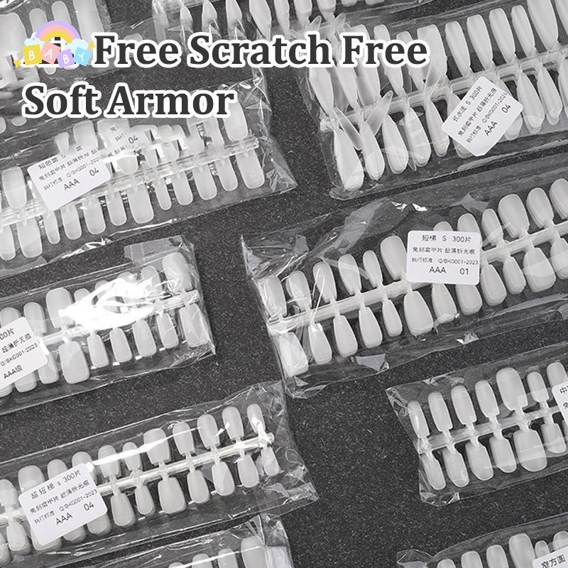 [BB-t] 300 ชิ้น/ถุงเล็บปลอมเคล็ดลับ Matte Coverage โปร่งใสเล็บปลอมเคล็ดลับเล็บเจล Extension Diy ฝึกเล็บเครื่องมือใหม่