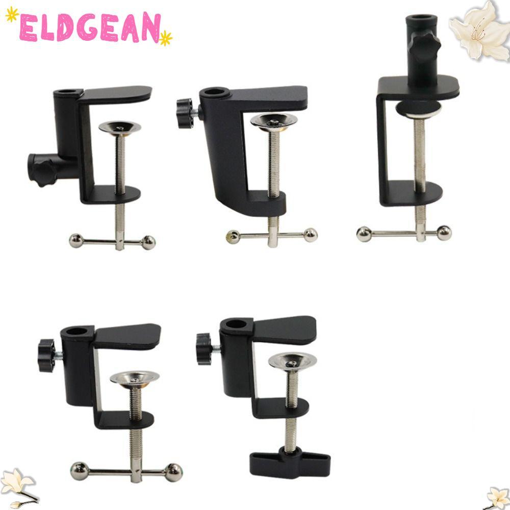 ELDGEAN แคลมป์ยึด, คลิปหนีบโคมไฟตั้งโต๊ะพลาสติกโลหะ, อุปกรณ์ยึดขาวดําที่ทนทาน สากล