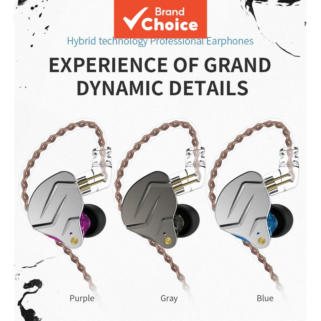 KZ ZSN PRO 2 หูฟังหูฟังชนิดใส่ในหูแบบมีสาย 1BA + 1DD Hybrid HiFi สเตอริโอเบสสําหรับเล่นเกมกีฬา