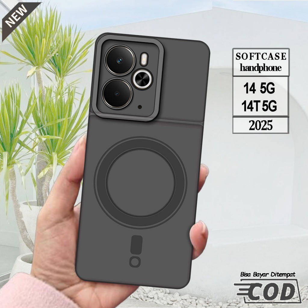 Silicone Realme 14 5G 2025 และ Case Realme 14T 5G 2025 _เคส ยืดหยุ่นสีดําใสยืดหยุ่น