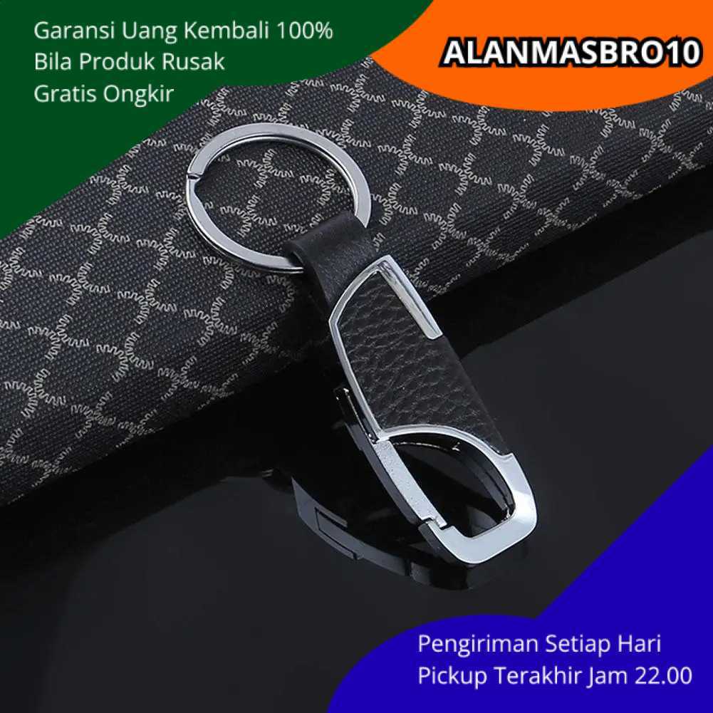 GANTUNGAN พรีเมี่ยมสังกะสีอัลลอยด์ PU หนังรถพวงกุญแจ Elegant Sporty Multifunctional Design Strong Ca