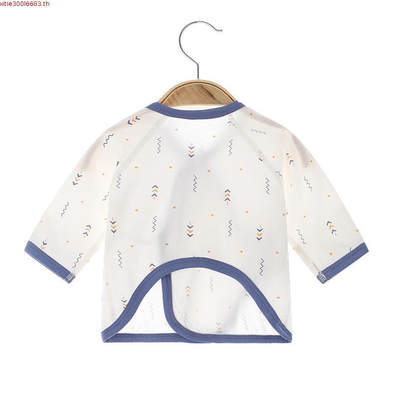 MOOZ เสื้อผ้าเด็กครึ่งหลังเสื้อผ้าเด็กแรกเกิดแบบบางพิเศษสำหรับฤดูร้อนเสื้อคอตตอน100% ชุดรอมเปอร์ชุดร