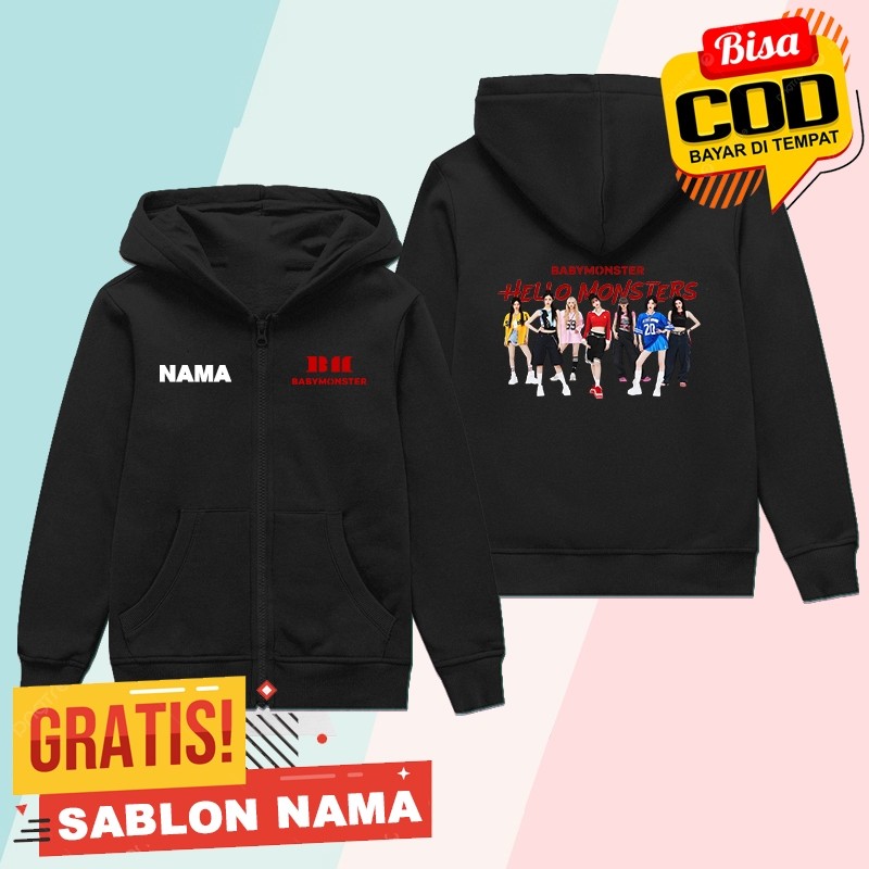 🧒 เสื้อแจ็คเก็ต Babymonster Hellomonster Kids Zipper / Hellomonster Boys & Girls