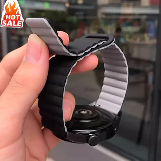 20 มม.22 มม.ห่วงแม่เหล็กซิลิโคนสําหรับ Garmin forerunner 165/55 สําหรับ Samsung Galaxy Watch 7/6/5/4 สําหรับ Redmi Watch 5 Active/5 Lite สาย
