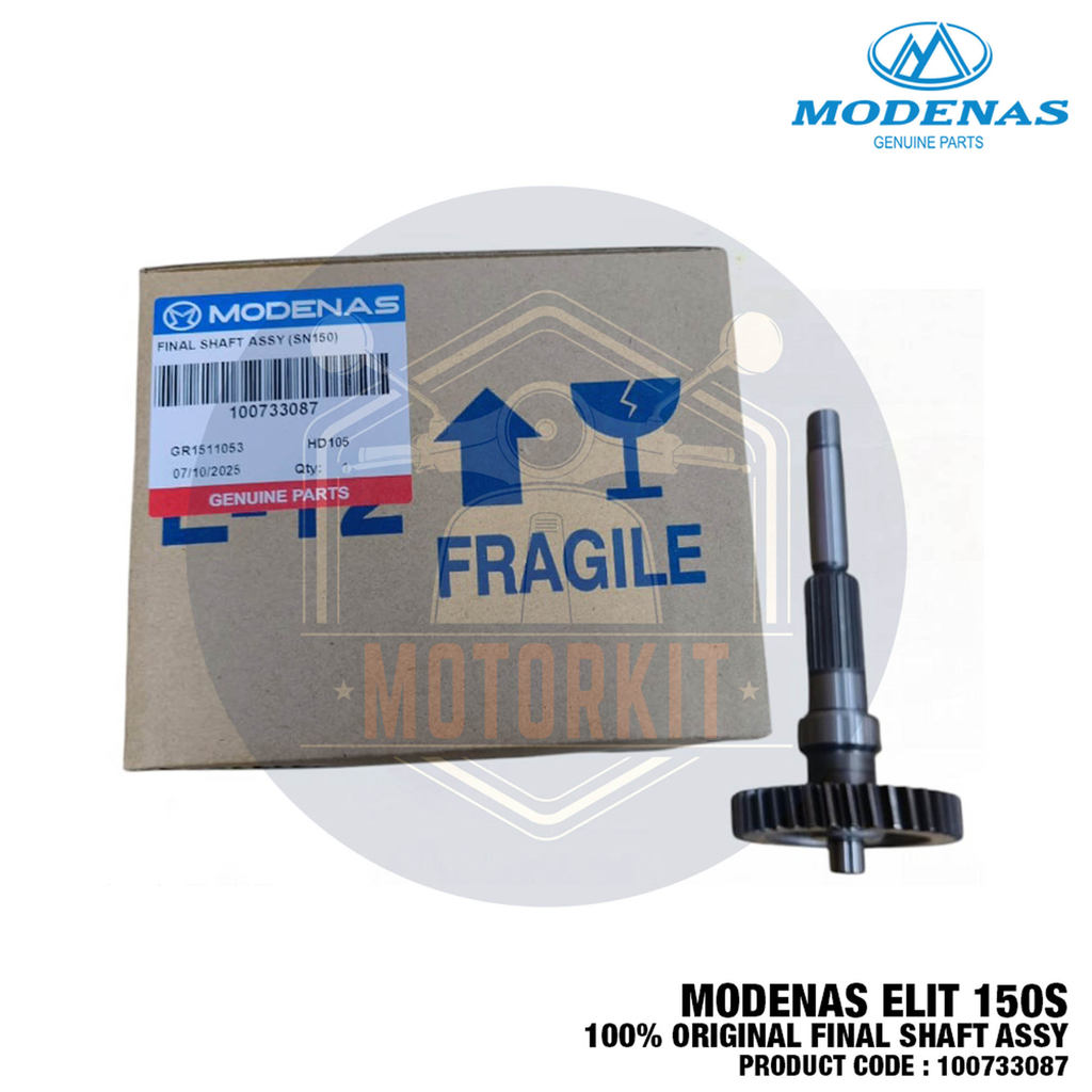 MODENAS ELIT 150S 150 S SN150 FINAL SHAFT ASSY 100733087