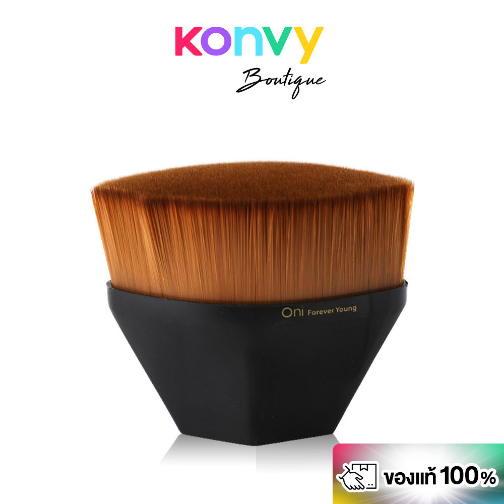 Oni Magic Petal Foundation Brush Size M #Obsidian Black โอนิ แปรงลงรองพื้น ไซส์ M สีดำ.