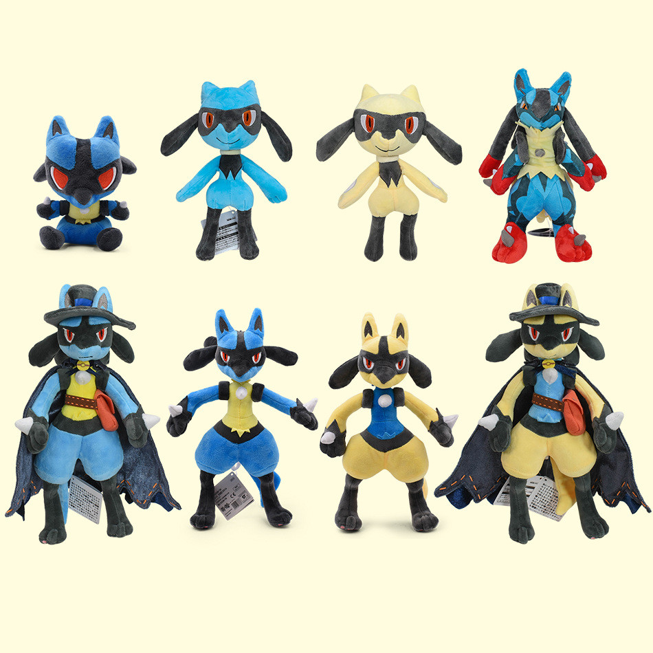 ตุ๊กตา Lucario Different Color Million Lucario Lucario Evolution ยืนขนาดใหญ่