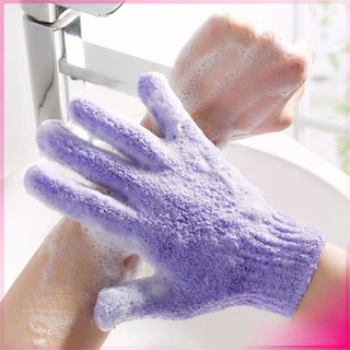 ถุงมืออาบน้ำ ถุงมือขัดผิวอาบน้ำ ขจัดเซลล์ผิวเก่า พร้อมส่ง Glove-style bath towel