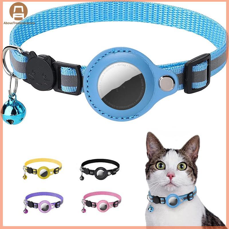 ABOVE ปลอกคอแมว Breakaway พร้อมตัวยึด Airtag - ปลอกคอแมว AirTag สะท้อนแสงแบบปรับได้พร้อมกระดิ่งปลอกค